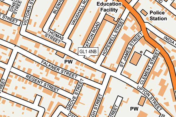 GL1 4NB map - OS OpenMap – Local (Ordnance Survey)