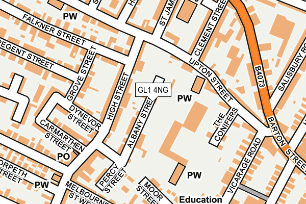 GL1 4NG map - OS OpenMap – Local (Ordnance Survey)