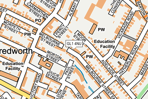 GL1 4NU map - OS OpenMap – Local (Ordnance Survey)