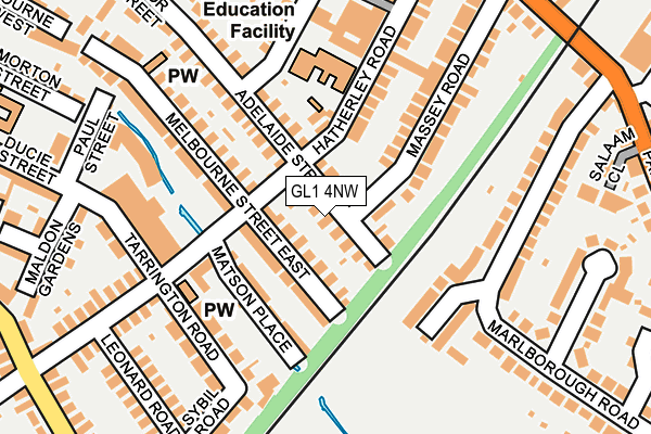 GL1 4NW map - OS OpenMap – Local (Ordnance Survey)