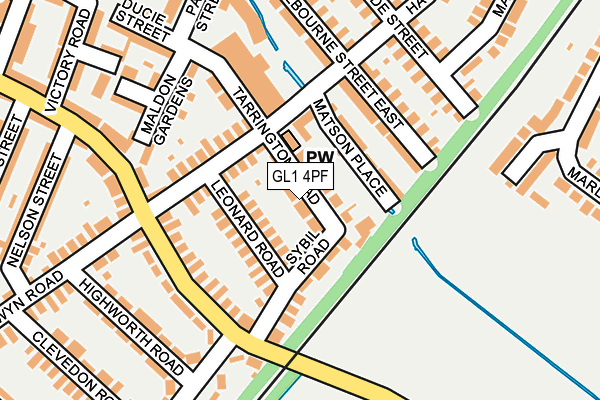 GL1 4PF map - OS OpenMap – Local (Ordnance Survey)