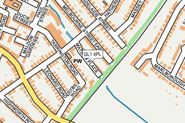 GL1 4PL map - OS OpenMap – Local (Ordnance Survey)