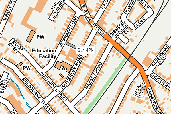 GL1 4PN map - OS OpenMap – Local (Ordnance Survey)