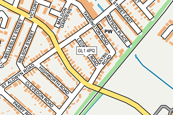 GL1 4PQ map - OS OpenMap – Local (Ordnance Survey)