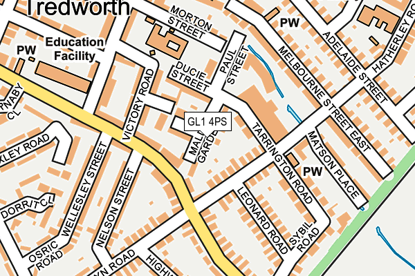 GL1 4PS map - OS OpenMap – Local (Ordnance Survey)