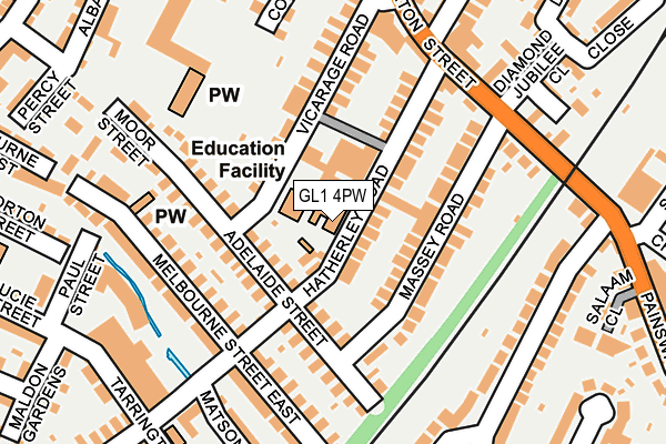 GL1 4PW map - OS OpenMap – Local (Ordnance Survey)