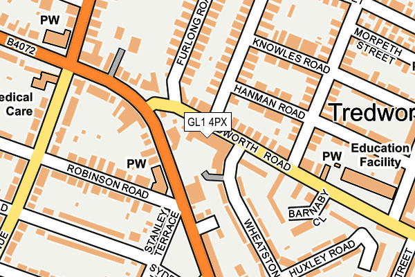 GL1 4PX map - OS OpenMap – Local (Ordnance Survey)