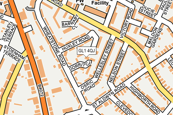 GL1 4QJ map - OS OpenMap – Local (Ordnance Survey)