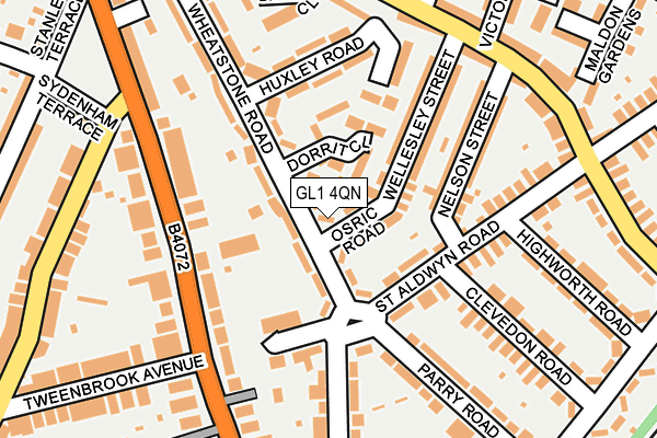 GL1 4QN map - OS OpenMap – Local (Ordnance Survey)