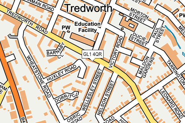 GL1 4QR map - OS OpenMap – Local (Ordnance Survey)