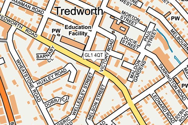 GL1 4QT map - OS OpenMap – Local (Ordnance Survey)