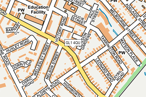 GL1 4QU map - OS OpenMap – Local (Ordnance Survey)