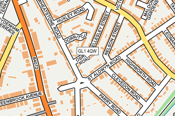 GL1 4QW map - OS OpenMap – Local (Ordnance Survey)