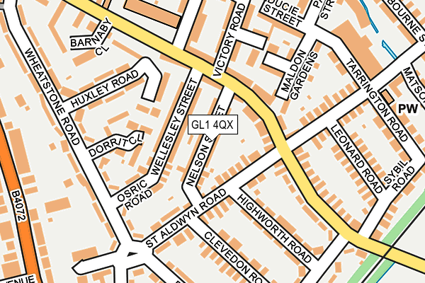 GL1 4QX map - OS OpenMap – Local (Ordnance Survey)