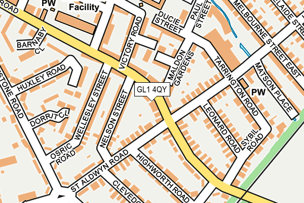 GL1 4QY map - OS OpenMap – Local (Ordnance Survey)
