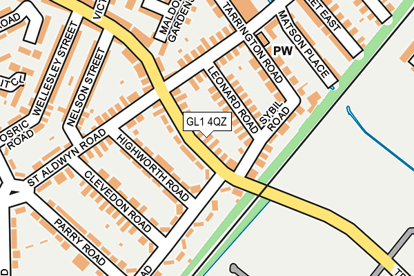 GL1 4QZ map - OS OpenMap – Local (Ordnance Survey)