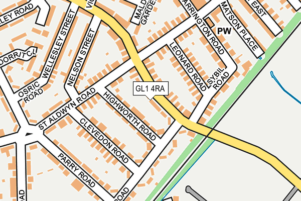 GL1 4RA map - OS OpenMap – Local (Ordnance Survey)