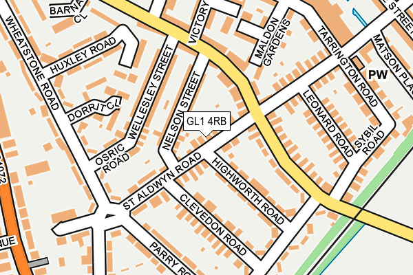 GL1 4RB map - OS OpenMap – Local (Ordnance Survey)