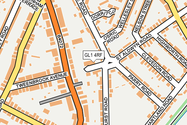 GL1 4RF map - OS OpenMap – Local (Ordnance Survey)