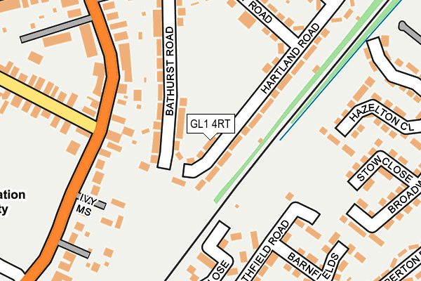 GL1 4RT map - OS OpenMap – Local (Ordnance Survey)