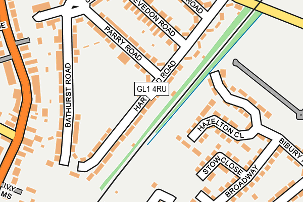 GL1 4RU map - OS OpenMap – Local (Ordnance Survey)