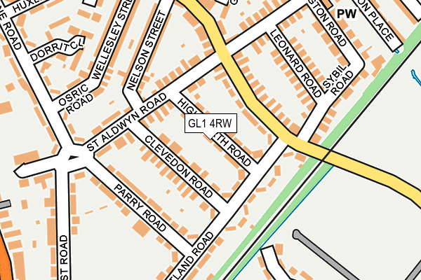 GL1 4RW map - OS OpenMap – Local (Ordnance Survey)