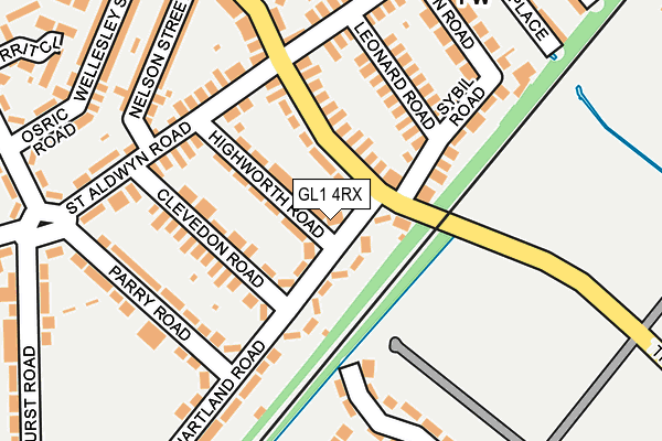 GL1 4RX map - OS OpenMap – Local (Ordnance Survey)