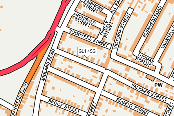 GL1 4SG map - OS OpenMap – Local (Ordnance Survey)