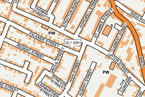 GL1 4SH map - OS OpenMap – Local (Ordnance Survey)