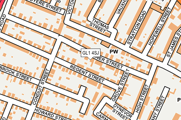 GL1 4SJ map - OS OpenMap – Local (Ordnance Survey)