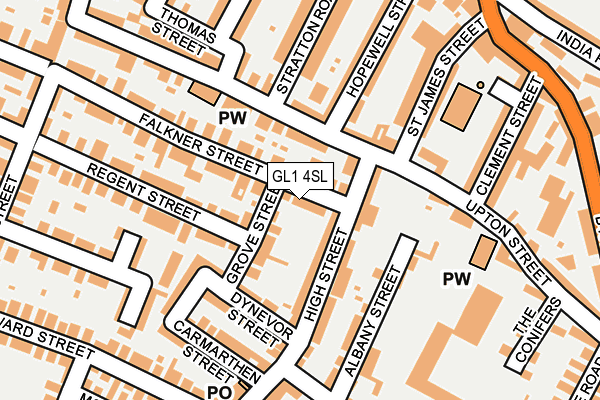 GL1 4SL map - OS OpenMap – Local (Ordnance Survey)