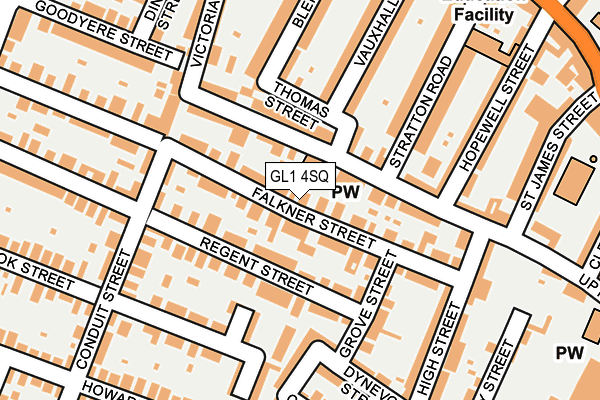 GL1 4SQ map - OS OpenMap – Local (Ordnance Survey)