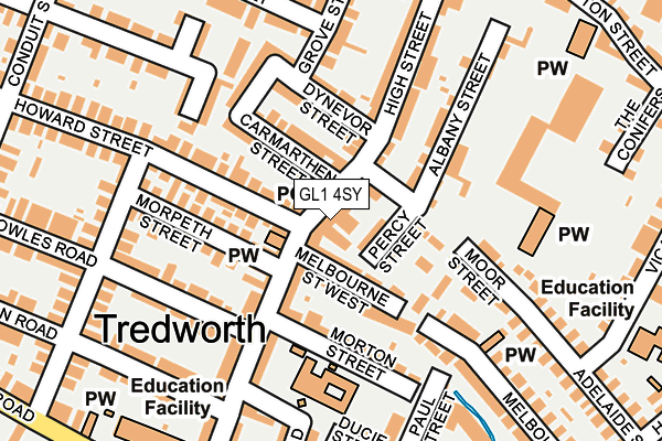 GL1 4SY map - OS OpenMap – Local (Ordnance Survey)