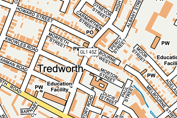 GL1 4SZ map - OS OpenMap – Local (Ordnance Survey)