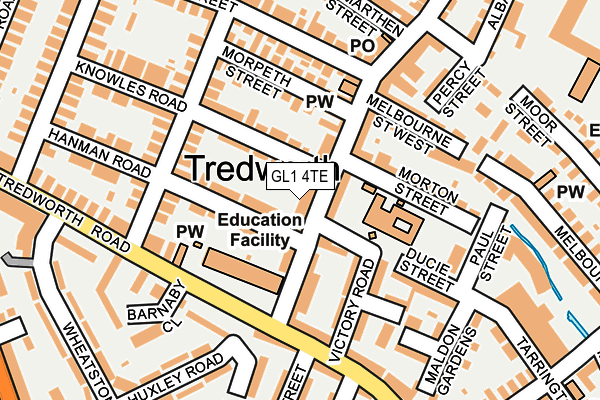 GL1 4TE map - OS OpenMap – Local (Ordnance Survey)