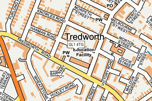 GL1 4TG map - OS OpenMap – Local (Ordnance Survey)