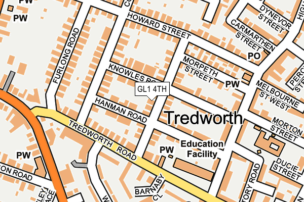 GL1 4TH map - OS OpenMap – Local (Ordnance Survey)