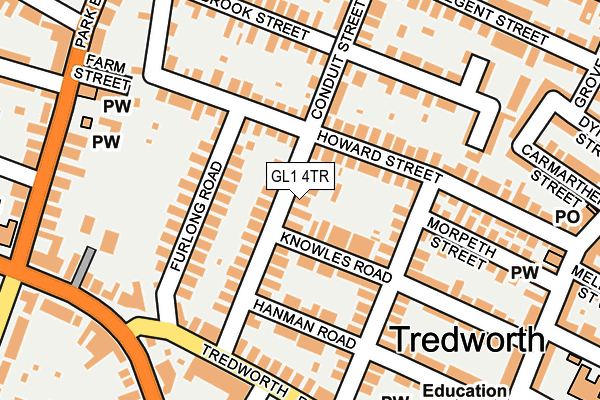GL1 4TR map - OS OpenMap – Local (Ordnance Survey)