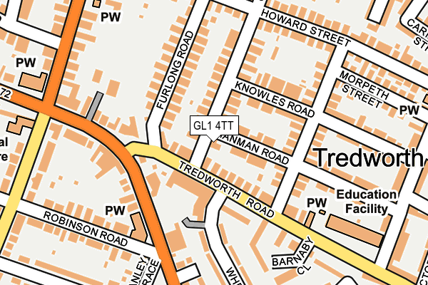 GL1 4TT map - OS OpenMap – Local (Ordnance Survey)