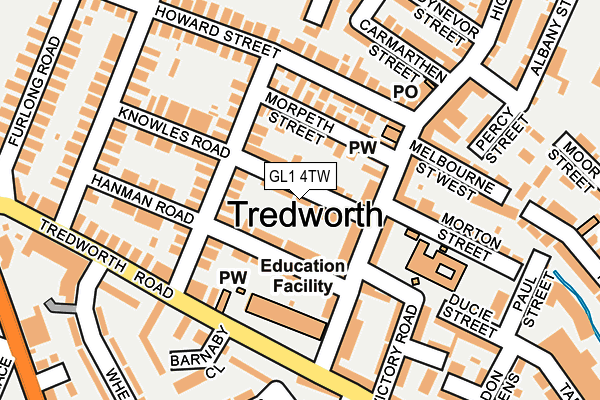 GL1 4TW map - OS OpenMap – Local (Ordnance Survey)