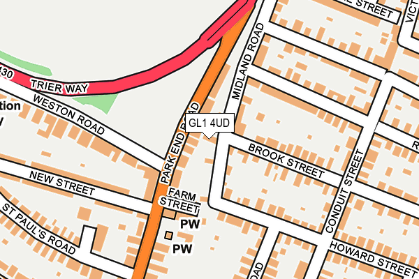 GL1 4UD map - OS OpenMap – Local (Ordnance Survey)