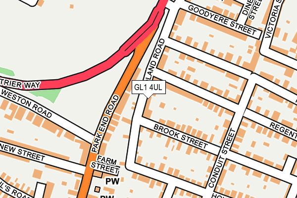 GL1 4UL map - OS OpenMap – Local (Ordnance Survey)