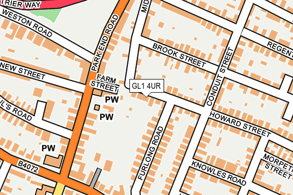 GL1 4UR map - OS OpenMap – Local (Ordnance Survey)