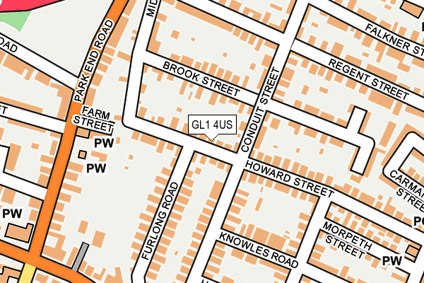 GL1 4US map - OS OpenMap – Local (Ordnance Survey)