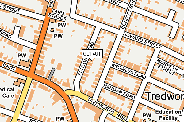 GL1 4UT map - OS OpenMap – Local (Ordnance Survey)