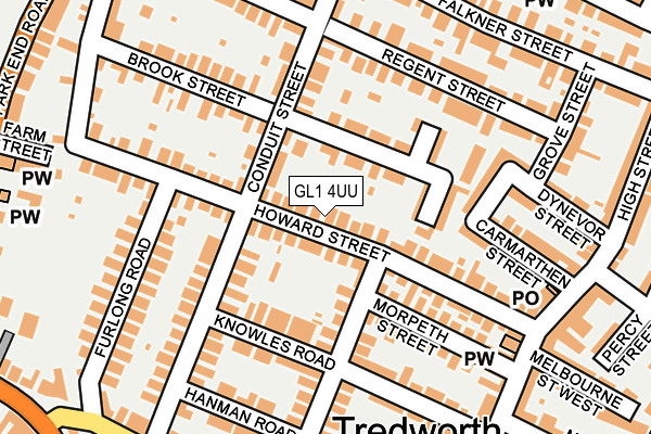 GL1 4UU map - OS OpenMap – Local (Ordnance Survey)