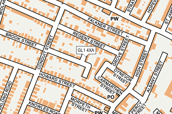 GL1 4XA map - OS OpenMap – Local (Ordnance Survey)