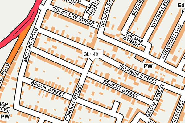 GL1 4XH map - OS OpenMap – Local (Ordnance Survey)