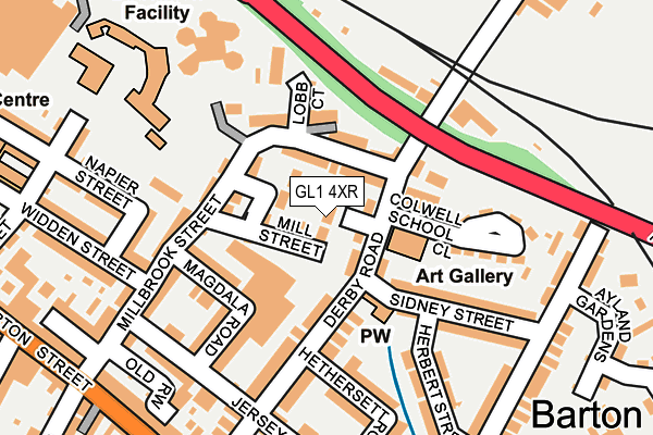 GL1 4XR map - OS OpenMap – Local (Ordnance Survey)