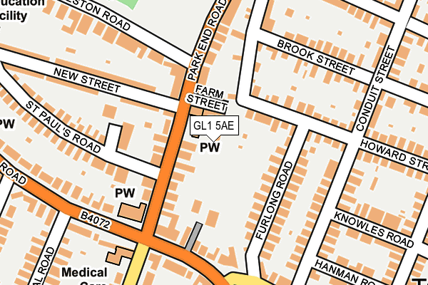 GL1 5AE map - OS OpenMap – Local (Ordnance Survey)